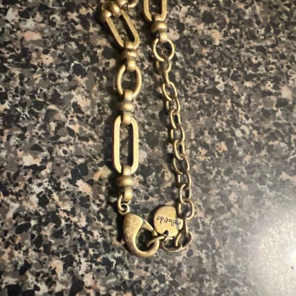 Retired Stella & Dot Gold Tone Mallorca Chandelier Pendant Necklace White Long - Picture 4 of 10